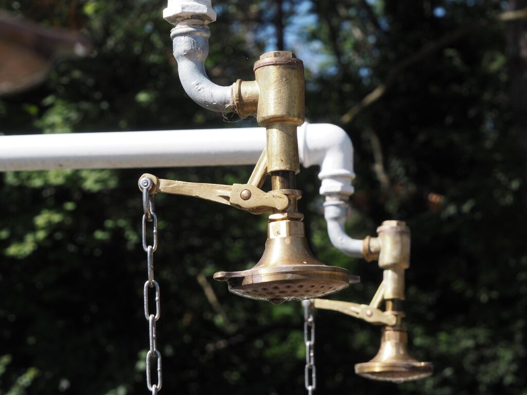 shower, water, cooling down, summer, bath, shower head, nature, hygiene, vacations